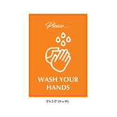 Waterproof Sticker Hand Washing Lables- HWS 002