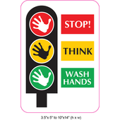 Waterproof Sticker Hand Washing Lables- HWS 005