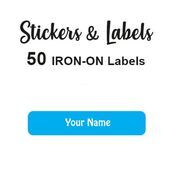 Iron-On Labels 50 pc - Blue