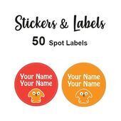 Spot Labels 50pc - Boris
