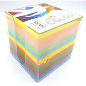 Paperline Cube Memo 90 x 90 mm - 870 sheet without glue plastic case Coloured