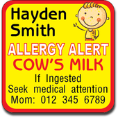Allergy Label ST AL 003