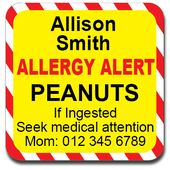 Allergy Label ST AL 004