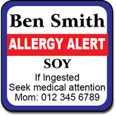 Allergy Label ST AL 006