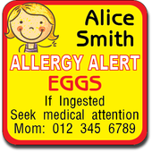 Allergy Label ST AL 007