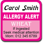 Allergy Label ST AL 008