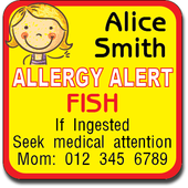 Allergy Label ST AL 009