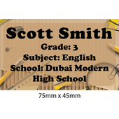 Personalised School Book Label PS BL 0256