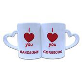 Valentine Couple Mug Heart Shape 018