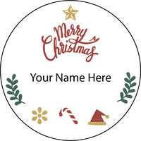 Personalised Christmas Gift Sticker -007- Waterproof Labels x Pack of 24 