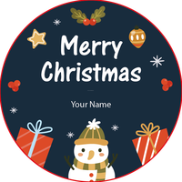 Personalised Christmas Gift Sticker -084- Waterproof Labels x Pack of 24 