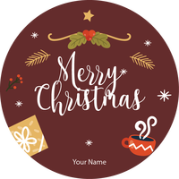 Personalised Christmas Gift Sticker -086- Waterproof Labels x Pack of 24 