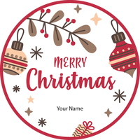 Personalised Christmas Gift Sticker -092- Waterproof Labels x Pack of 24