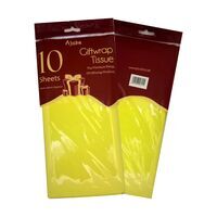 Ajooba Giftwrap Tissue Yellow - 50 cmX 66 cm 4 Pcs  