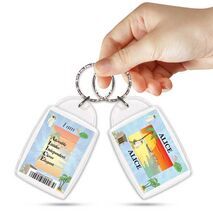 KPK 009 ALICE Personalised Name Souvenir Keyring With Qualities