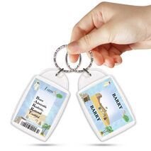 KPK 031 BARRY Personalised Name Souvenir Keyring With Qualities