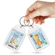 KPK 047 CAITLIN Personalised Name Souvenir Keyring With Qualities