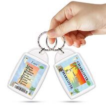 KPK 059 CHARLOTTE Personalised Name Souvenir Keyring With Qualities