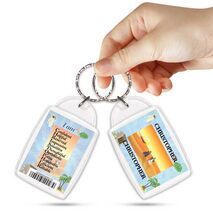 KPK 065 CHRISTOPHER Personalised Name Souvenir Keyring With Qualities