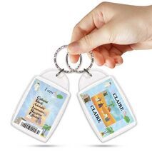 KPK 067 CLAIRE Personalised Name Souvenir Keyring With Qualities