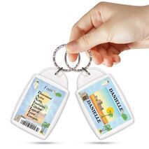 KPK 076 DANIELLE Personalised Name Souvenir Keyring With Qualities