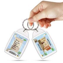 KPK 087 DENISE Personalised Name Souvenir Keyring With Qualities