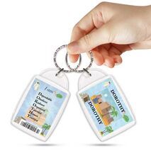 KPK 094 DOROTHY Personalised Name Souvenir Keyring With Qualities