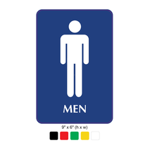 Waterproof Sticker Bathroom Signs  Labels- For Men Rectangle