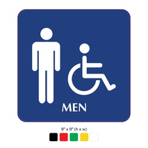 Waterproof Sticker Toilet Signs Labels- For Men Square