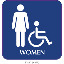 Waterproof Sticker Toilet Signs Labels- For Women  Square