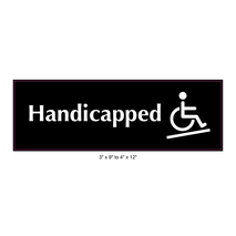 Waterproof Sticker Toilet Signs Labels- Handicapped
