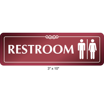 Waterproof Sticker Toilet Signs Labels- Restroom 003