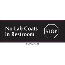 Waterproof Sticker Toilet Signs Labels-Reminder - No Lab Coats in Restroom