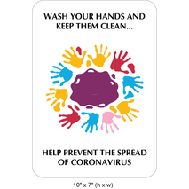 Waterproof Labels- Covid 19 Safety Handwash Sticker - CHS 002