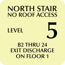 Waterproof Sticker Stairway Exit Signs Labels- SES 003