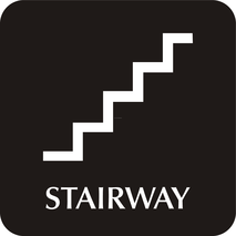 Waterproof Sticker Stairway Exit Signs Labels- SES 005