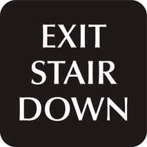 Waterproof Sticker Stairway Exit Signs Labels- SES 006