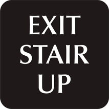 Waterproof Sticker Stairway Exit Signs Labels- SES 008
