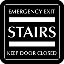 Waterproof Sticker Stairway Exit Signs Labels- SES 010