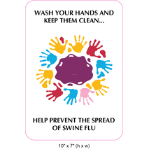 Waterproof Sticker Hand Washing Lables- HWS 003
