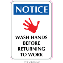 Waterproof Sticker Hand Washing Lables- HWS 007