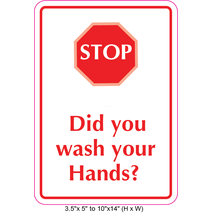 Waterproof Sticker Hand Washing Lables- HWS 008