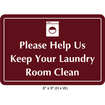 Waterproof Sticker Laundry Room Signs Labels- LRS 007