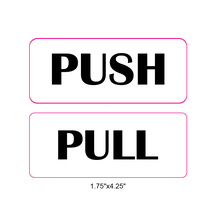Waterproof Sticker Push/ Pull Signs Labels- PPS 008