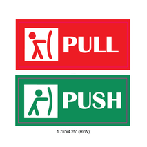 Waterproof Sticker Push/ Pull Signs Labels- PPS 010