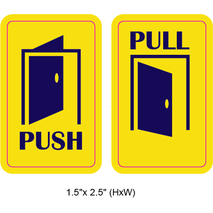 Waterproof Sticker Push/ Pull Signs Labels- PPS 011