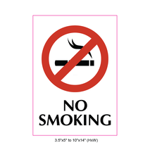 Waterproof Sticker No Smoking Signs Labels- NSS 004