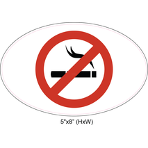 Waterproof Sticker No Smoking Signs Labels- NSS 012