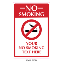 Waterproof Sticker No Smoking Signs Labels- NSS 019
