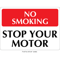 Waterproof Sticker No Smoking Signs Labels- NSS 021